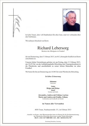 Portrait von Richard Lebersorg