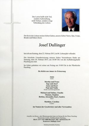 Portrait von Josef Dullinger