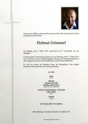 Portrait von Helmut Grimmel
