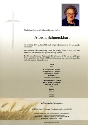 Portrait von Aloisia Schneickhart