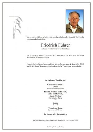Portrait von Friedrich Führer