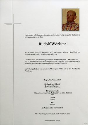 Portrait von Rudolf Wörister