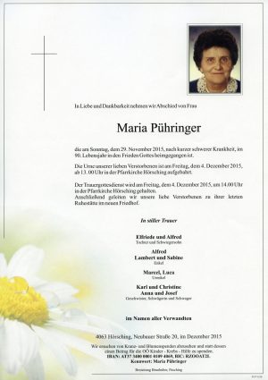 Portrait von Maria Pühringer