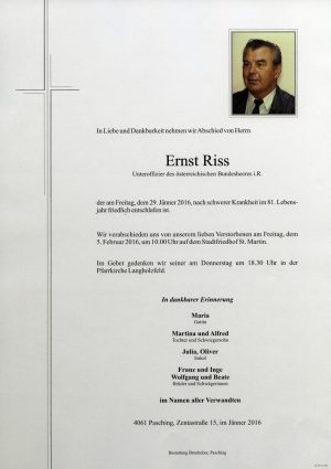 Portrait von Ernst Riss