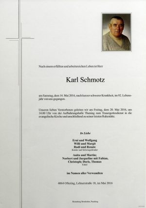 Portrait von Karl Schmotz