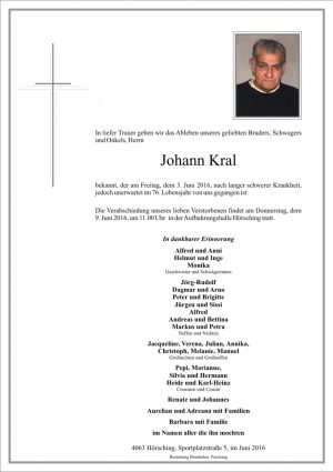 Portrait von Johann Kral