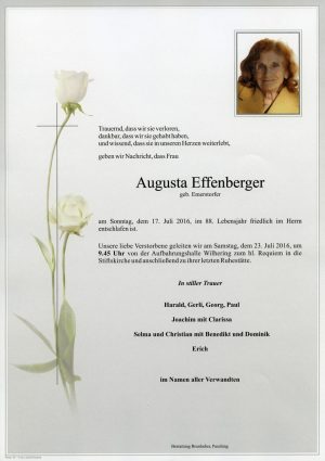 Portrait von Augusta Effenberger