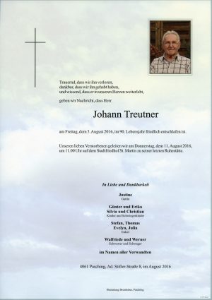 Portrait von Johann Treutner