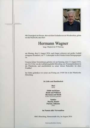 Portrait von Hermann Wagner