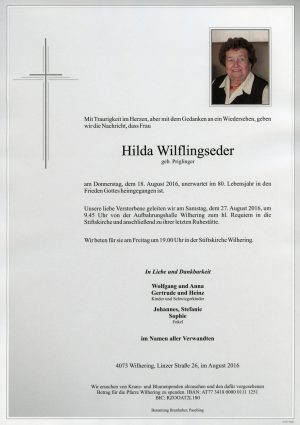 Portrait von Hilda Wilflingseder