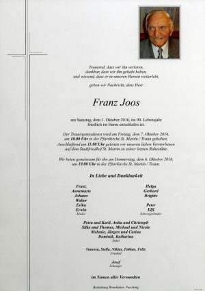 Portrait von Franz Joos