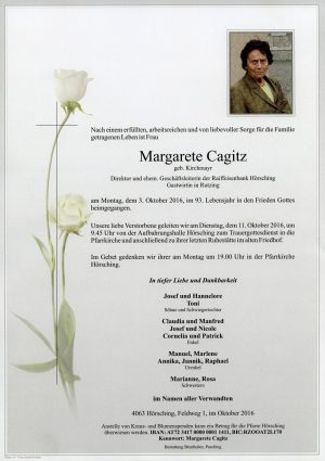 Portrait von Margarete Cagitz