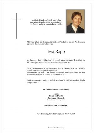 Portrait von Eva Rapp