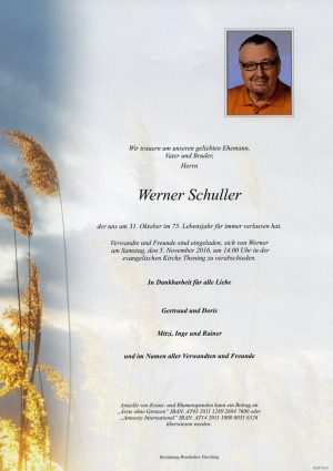 Portrait von Werner Schuller