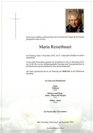 Portrait von Maria Reisetbauer