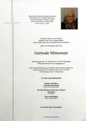 Portrait von Gertrude Mittermair