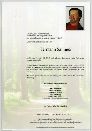 Portrait von Hermann Salinger