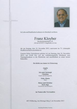 Portrait von Franz Kloyber