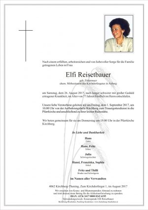 Portrait von Elfi Reisetbauer