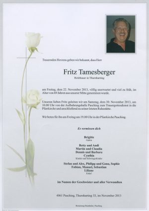 Portrait von Fritz Tamesberger