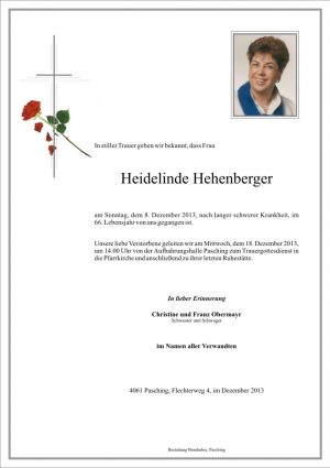 Portrait von Heidelinde Hehenberger