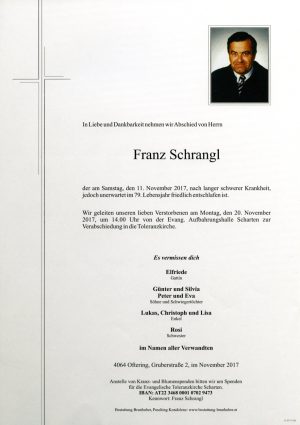 Portrait von Franz Schrangl