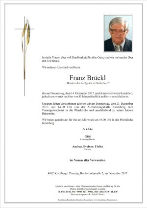 Portrait von Franz Brückl