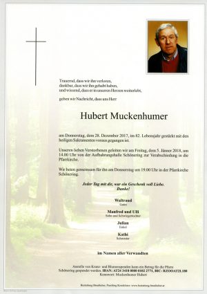 Portrait von Hubert Muckenhumer