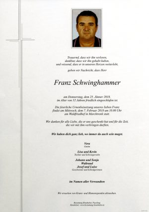Portrait von Franz Schwinghammer
