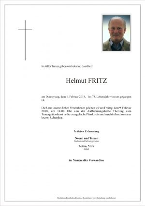 Portrait von Helmut FRITZ