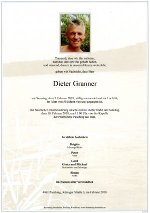 Portrait von Dieter Granner