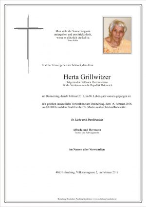 Portrait von Herta Grillwitzer
