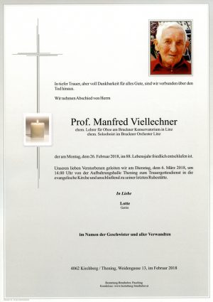 Portrait von Manfred Viellechner Professor