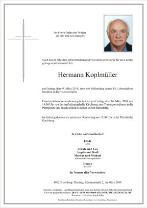 Portrait von Hermann Koplmüller