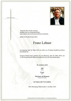 Portrait von Franz Lehner