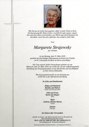 Portrait von Margarete Strajewsky
