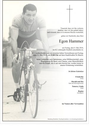 Portrait von Egon Hammer
