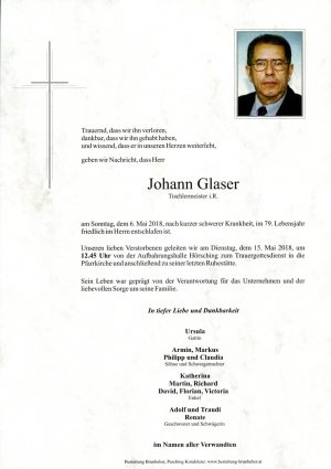 Portrait von Johann Glaser