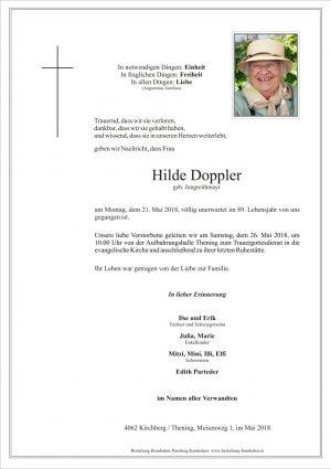 Portrait von Hilde Doppler