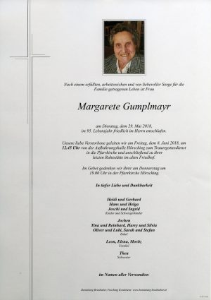 Portrait von Margarete Gumplmayr