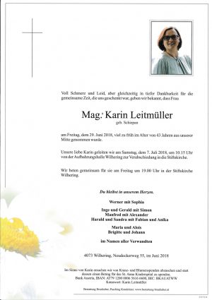 Portrait von Mag. Karin Leitmüller