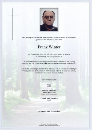 Portrait von Franz Winter