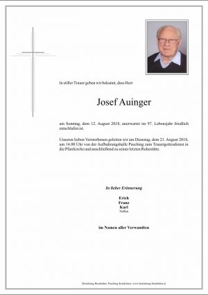 Portrait von Josef Auinger