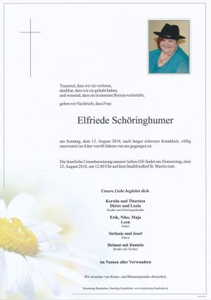 Portrait von Elfriede Schöringhumer