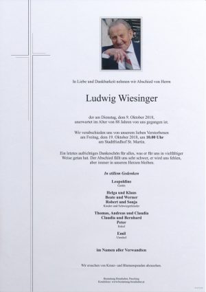 Portrait von Ludwig Wiesinger
