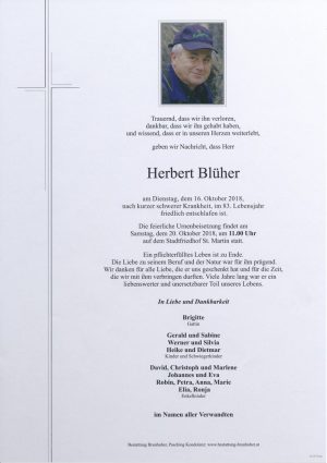 Portrait von Herbert Blüher