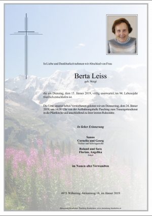 Portrait von Berta Leiss