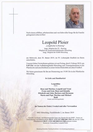 Portrait von Leopold Ploier