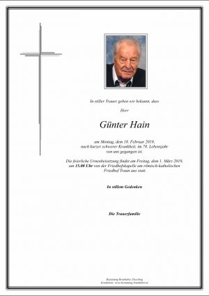 Portrait von Günter Hain