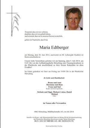 Portrait von Maria Edtberger